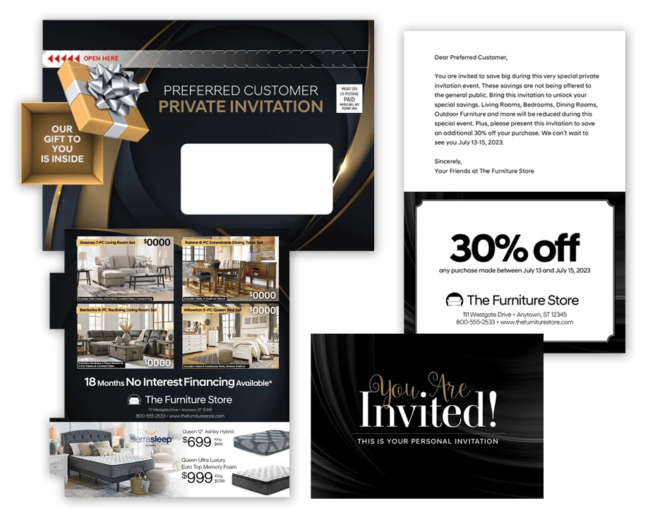 Official invitation and envelope product example